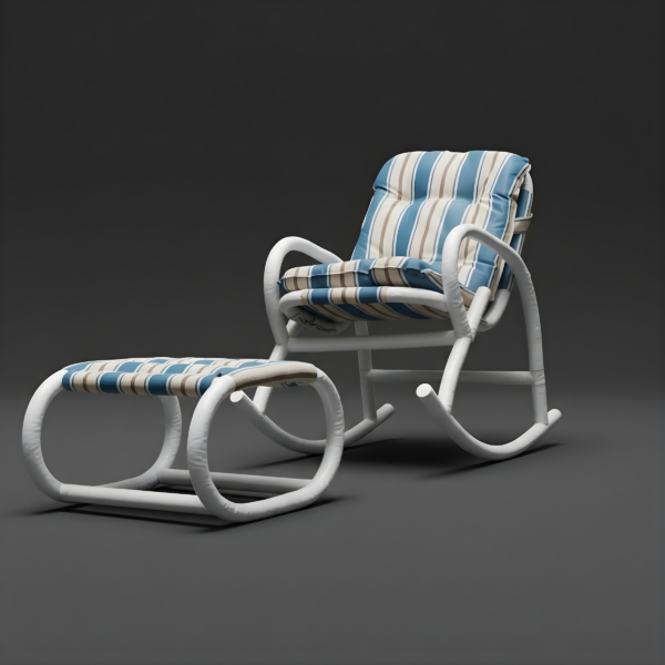 Rocking chair with foot stool