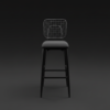 Metallic bar stool
