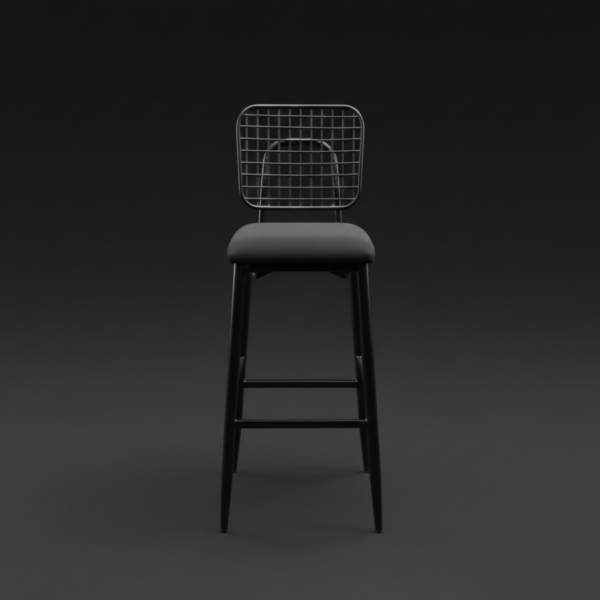 Metallic bar stool