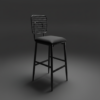 Metallic bar stool
