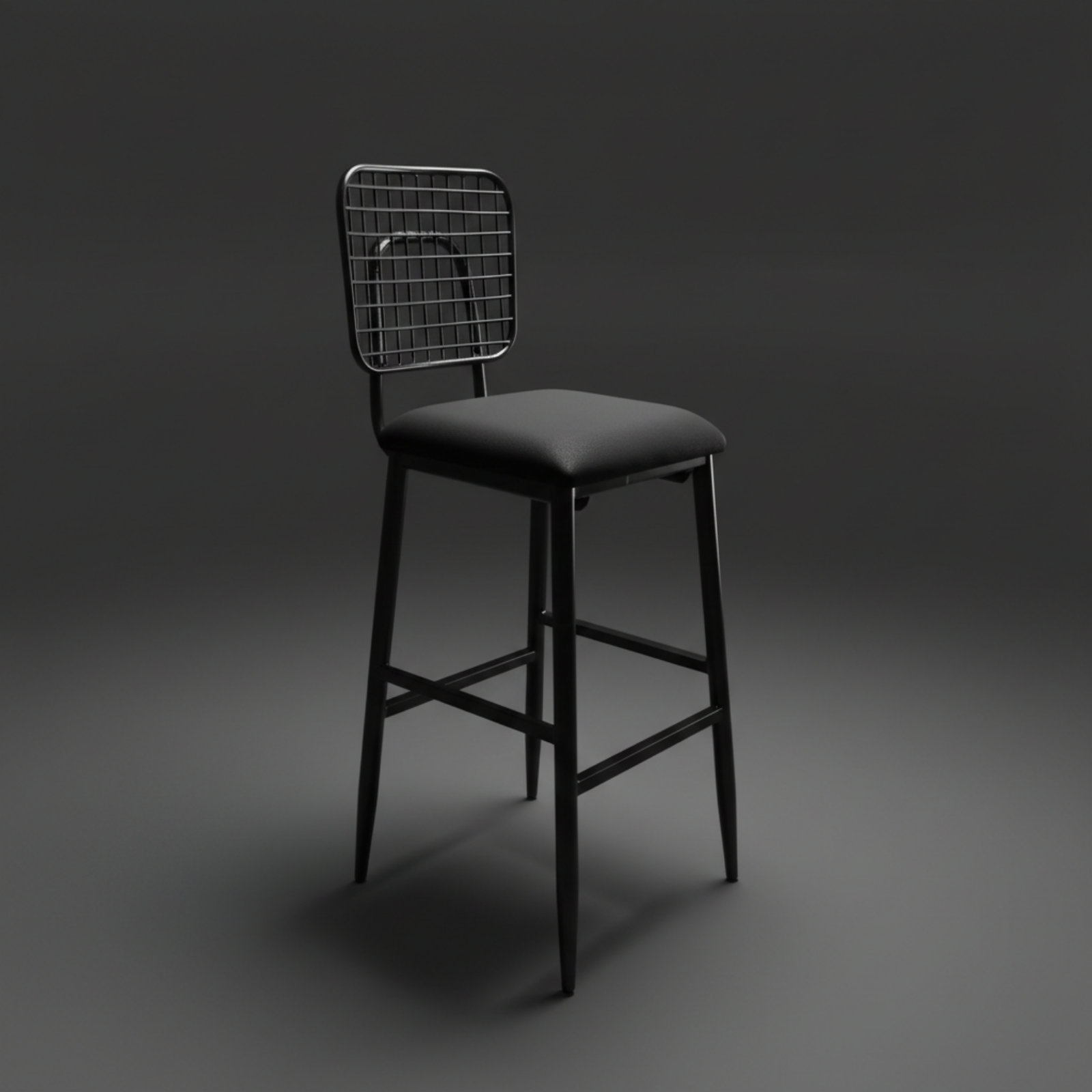 Metallic bar stool